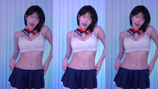 BJ유치땅 여초오피스 교복코스프레 브라만 입고 치골까지 내린날 리액션컷