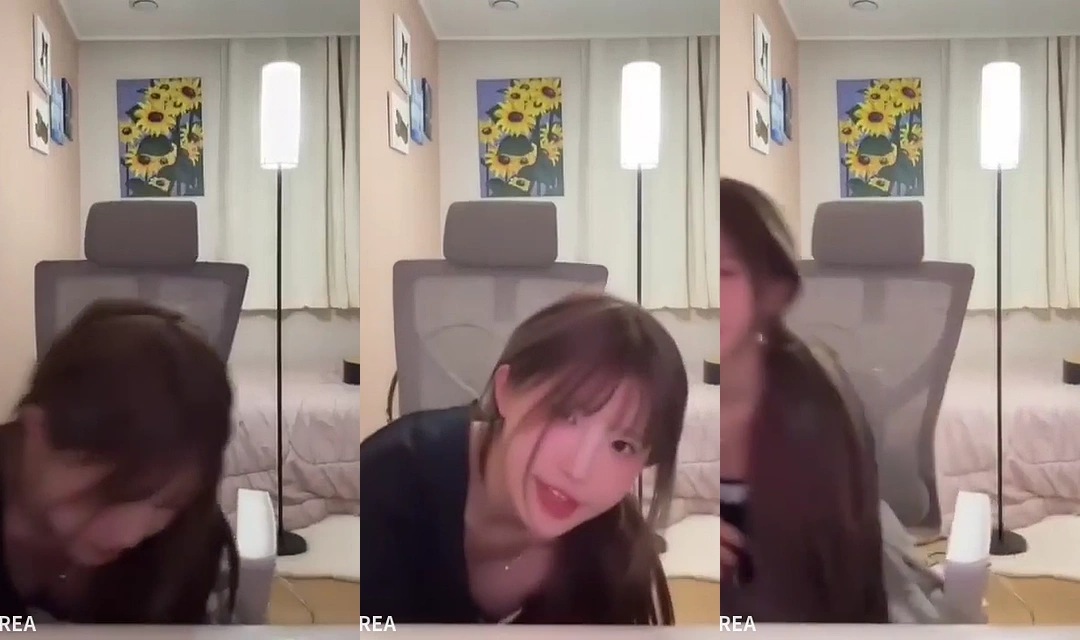 방심한채로 젖가슴 형태 다보여주는 덤벙이 프로미스나인 송하영