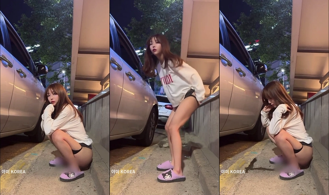 노상방뇨 갈겨버리는 걸레츄츄