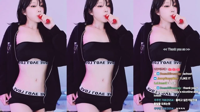 모르 전담 빨면서 리액션 하는 검정 브라팬티
